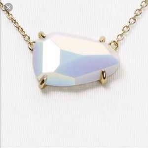 Rare Kendra Scott Isla Iridescent White Pendant